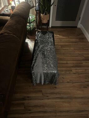 ASOS Silver Sequin Prom Dress